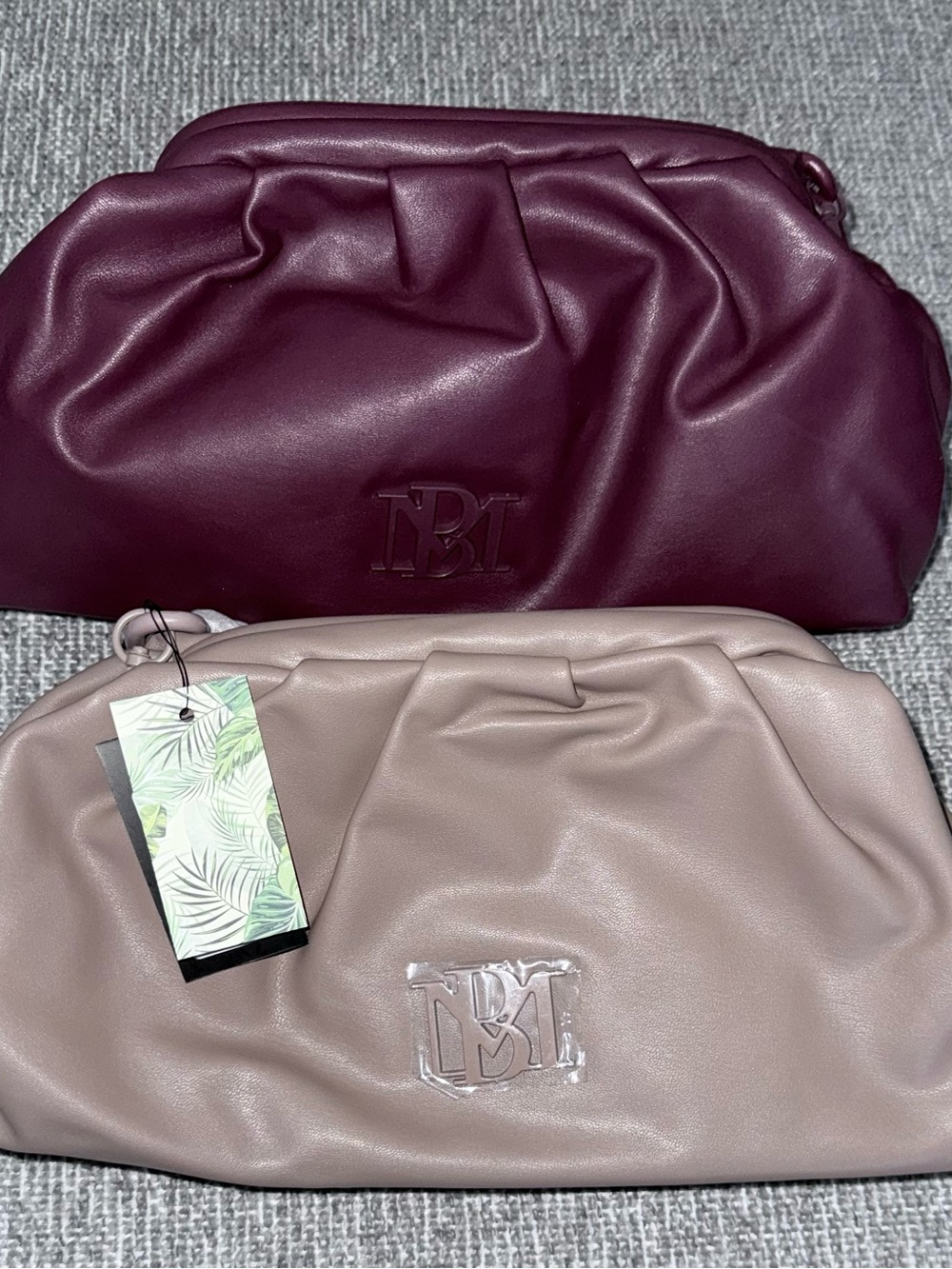 BUNDLE- 2 Badgley Mischka Vegan Leather Clutch Bags- NWT